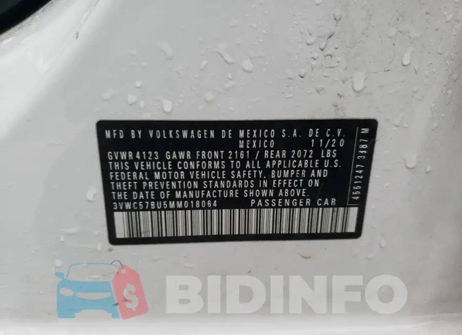 3VWC57BU5MM018064 Photo# 12