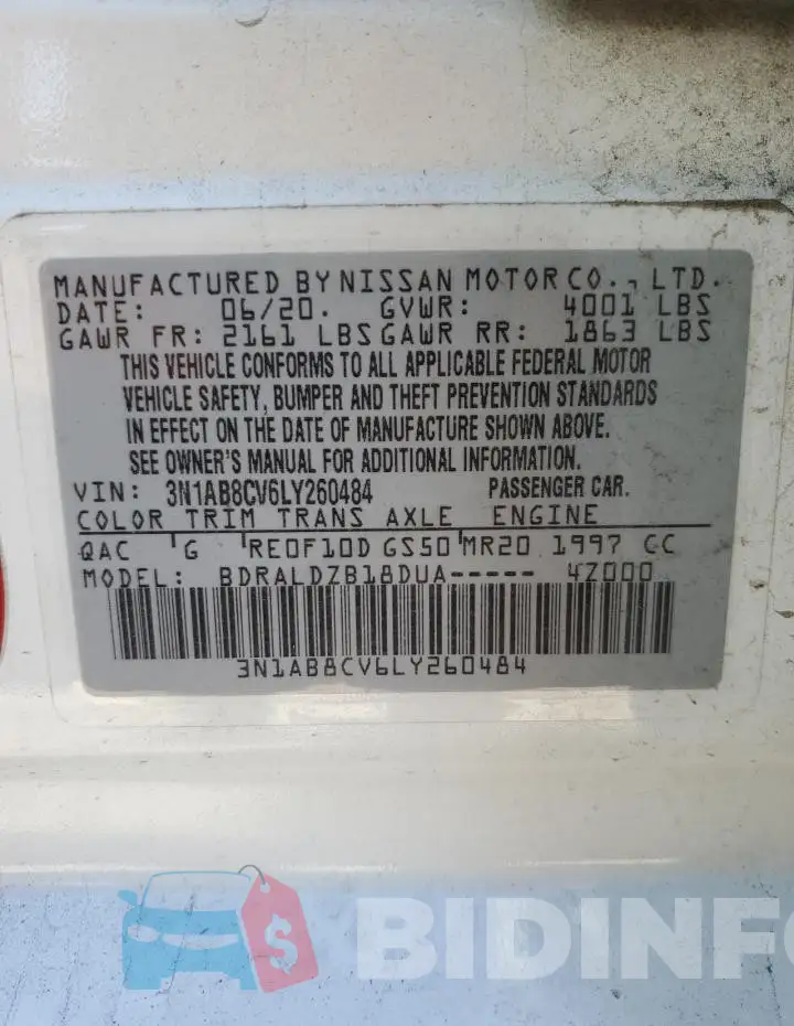 3N1AB8CV6LY260484 Photo# 12