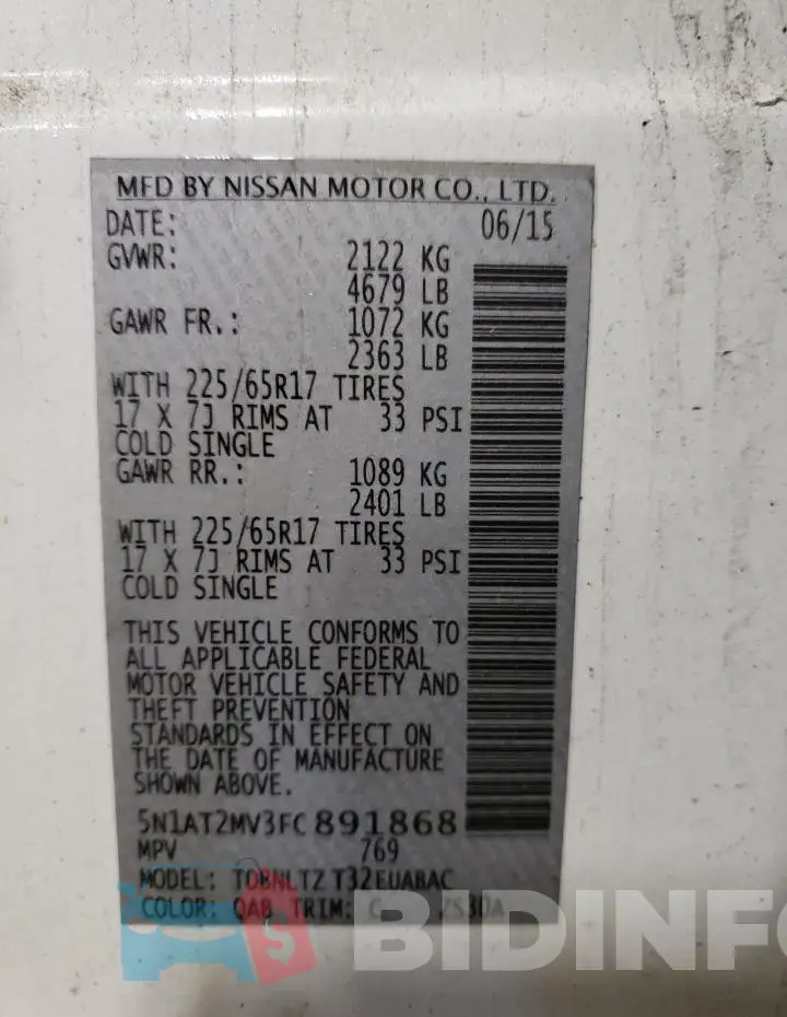 5N1AT2MV3FC891868 Photo# 13