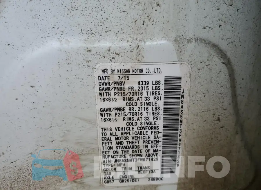 JN8AS5MT3FW671429 Photo# 13