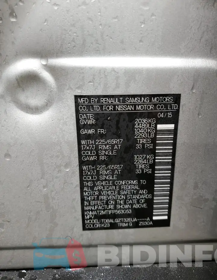 KNMAT2MT1FP563053 Photo# 12