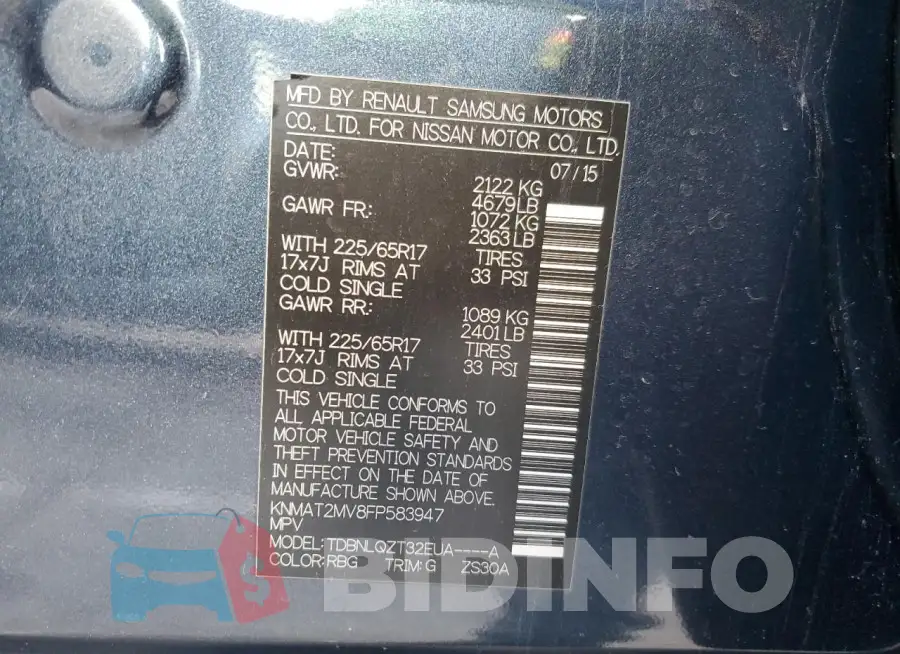 KNMAT2MV8FP583947 Photo# 12