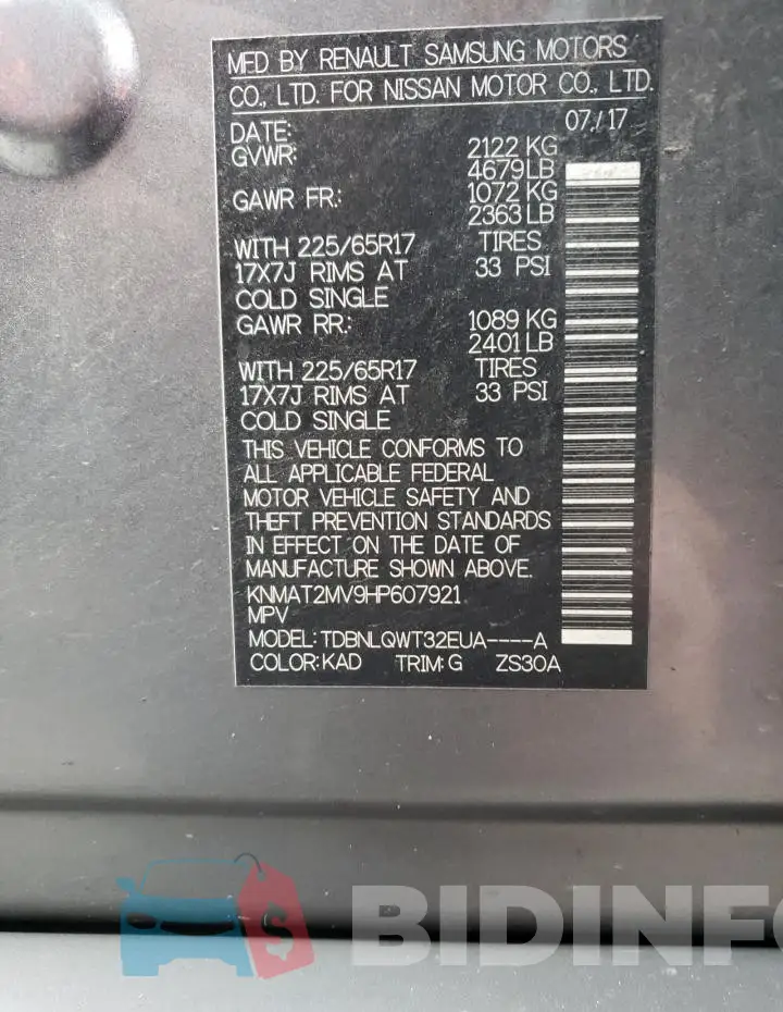 KNMAT2MV9HP607921 Photo# 13