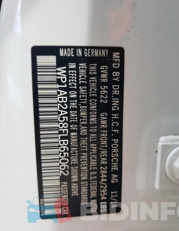 WP1AB2A58FLB65062 Photo# 13