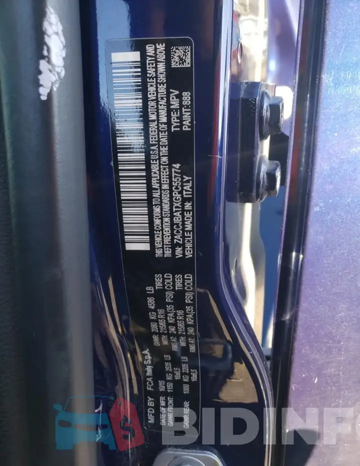 ZACCJBATXGPC55774 Photo# 12