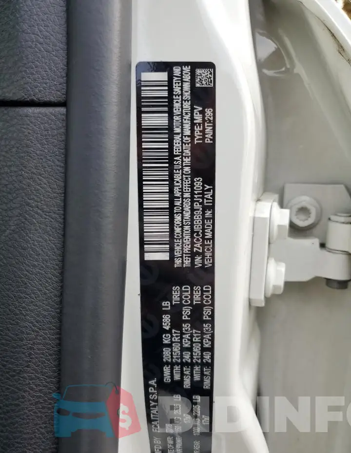 ZACCJBBB9JPJ11093 Photo# 14