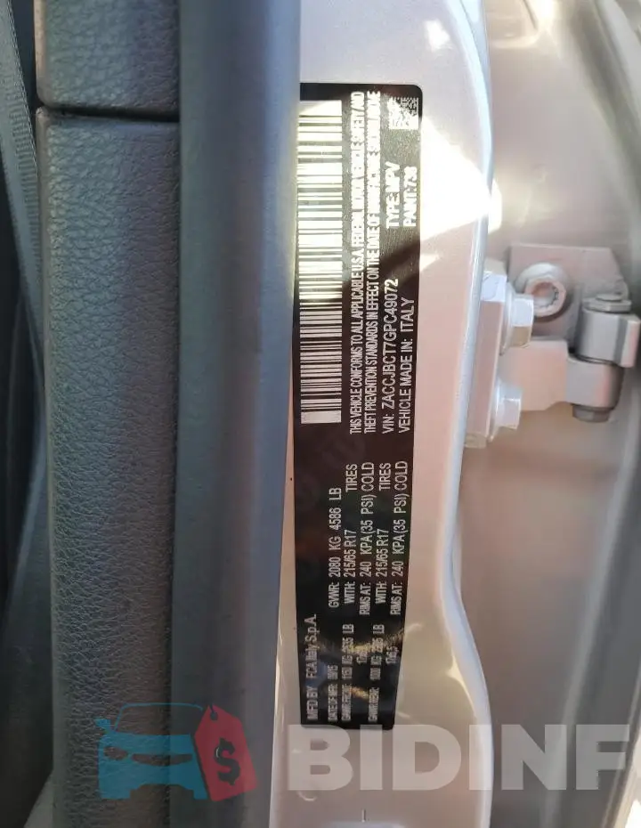 ZACCJBCT7GPC49072 Photo# 12
