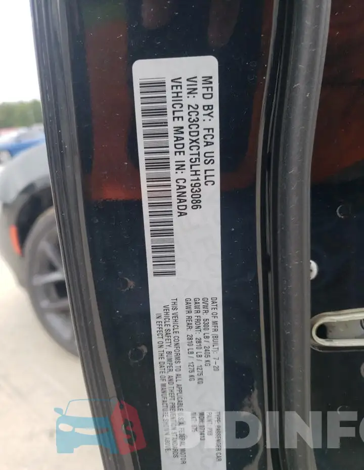 2C3CDXCT5LH193086 Photo# 12