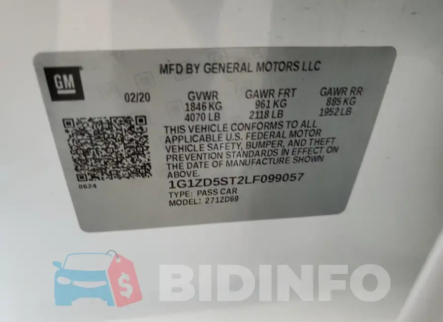 1G1ZD5ST2LF099057 Photo# 12