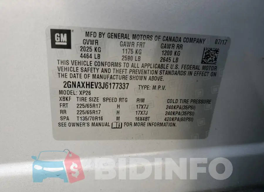 2GNAXHEV3J6177337 Photo# 12