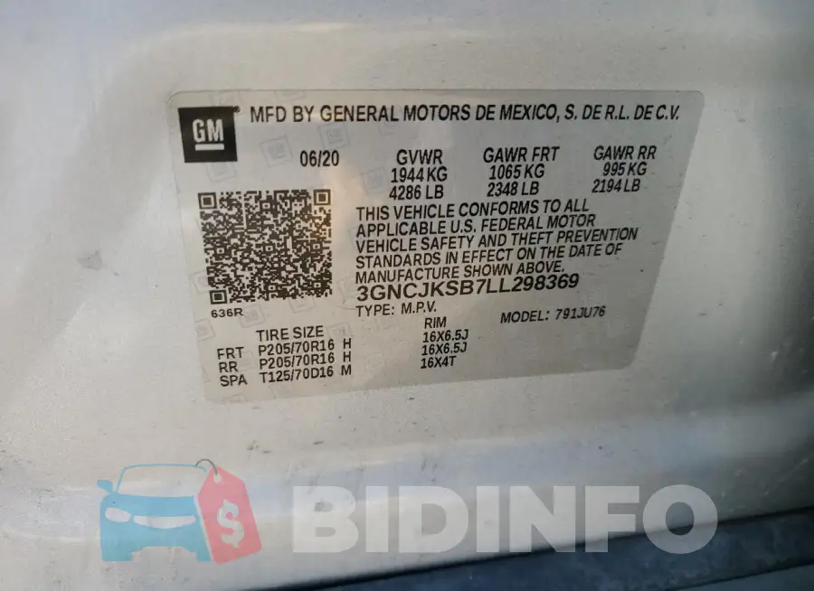 3GNCJKSB7LL298369 Photo# 14