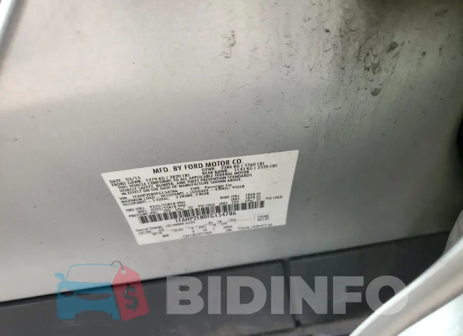 1FAHP2E80FG154786 Photo# 12