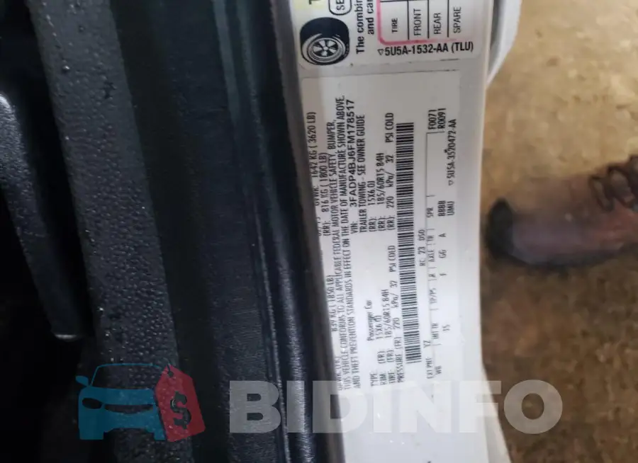 3FADP4BJ6FM178517 Photo# 12