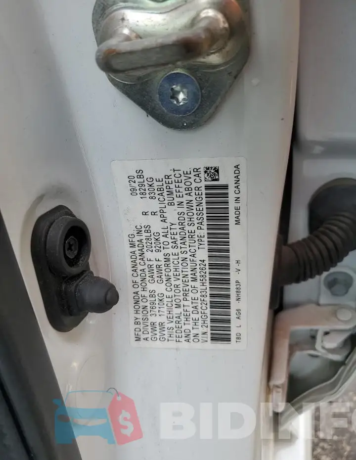 2HGFC2F83LH582624 Photo# 12