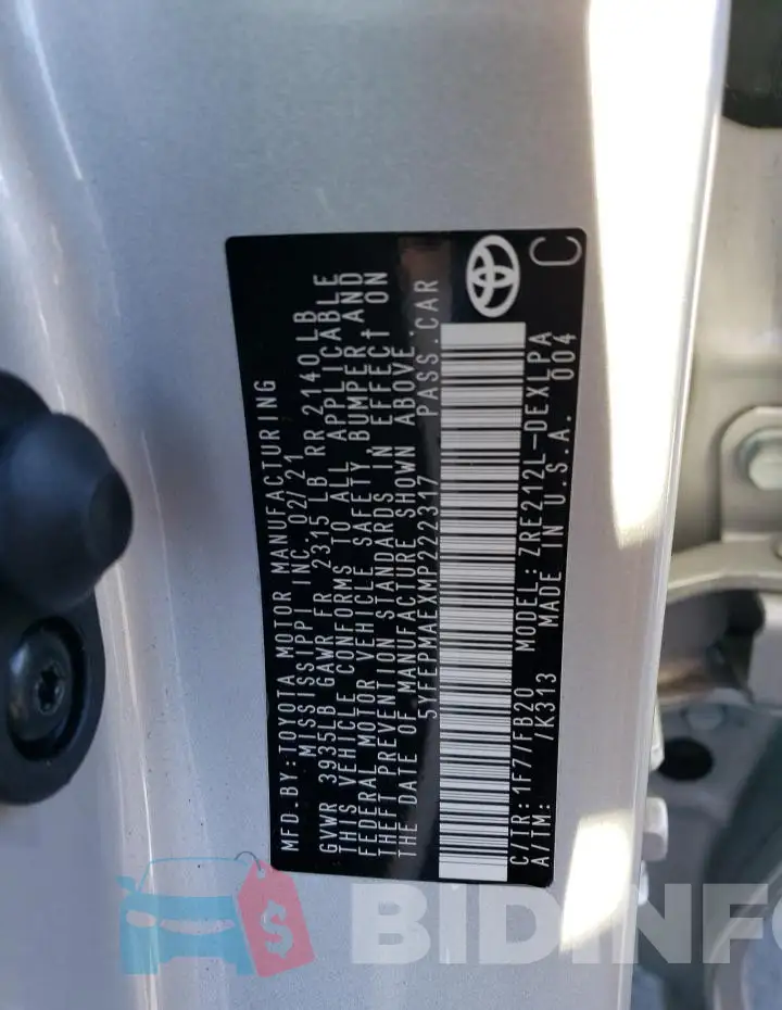 5YFEPMAEXMP222317 Photo# 13