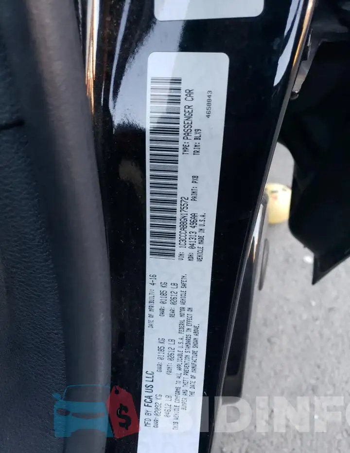 1C3CCCAB8GN175572 Photo# 12