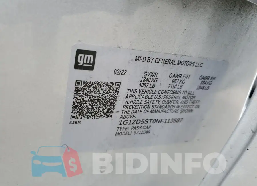 1G1ZD5ST0NF113587 Photo# 12