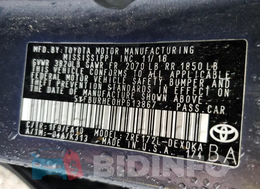 5YFBURHE0HP613867 Photo# 12
