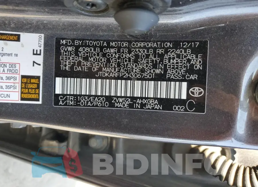 JTDKARFP2H3067501 Photo# 13