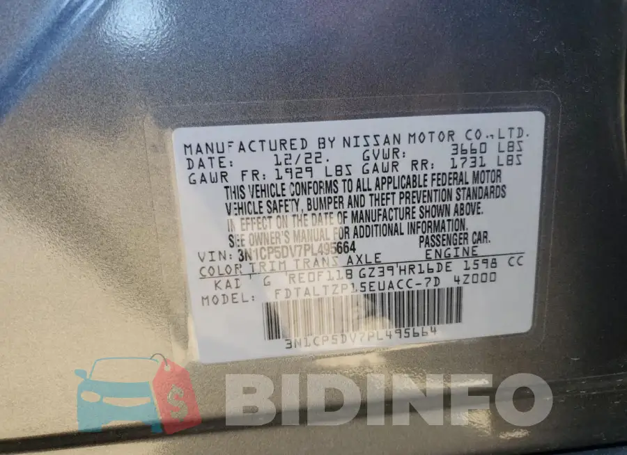3N1CP5DV7PL495664 Photo# 12