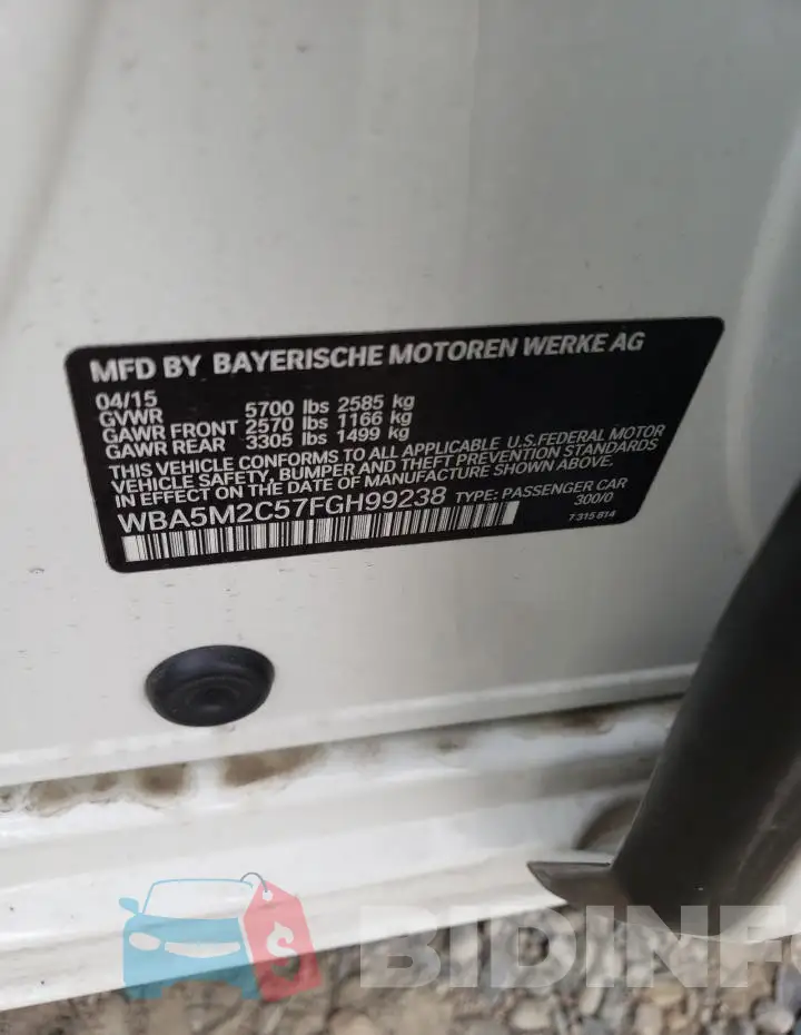 WBA5M2C57FGH99238 Photo# 12