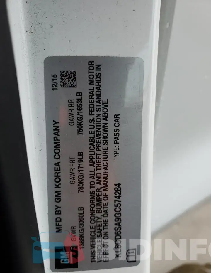 KL8CD6SA9GC574284 Photo# 12