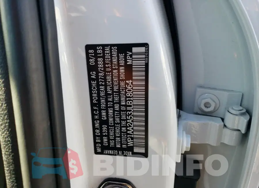 WP1AA2A53JLB18064 Photo# 12