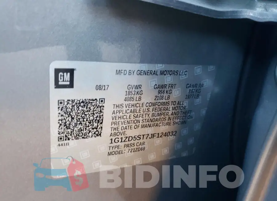 1G1ZD5ST7JF124032 Photo# 12