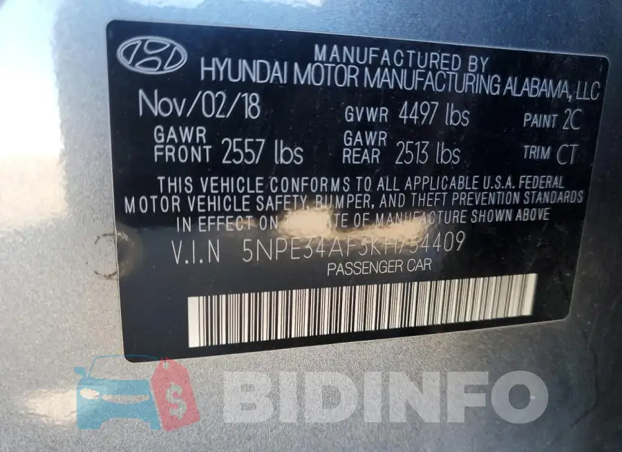 5NPE34AF3KH754409 Photo# 12