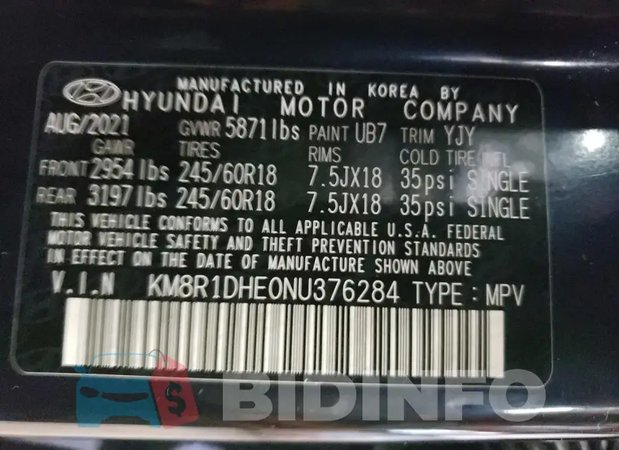 KM8R1DHE0NU376284 Photo# 13