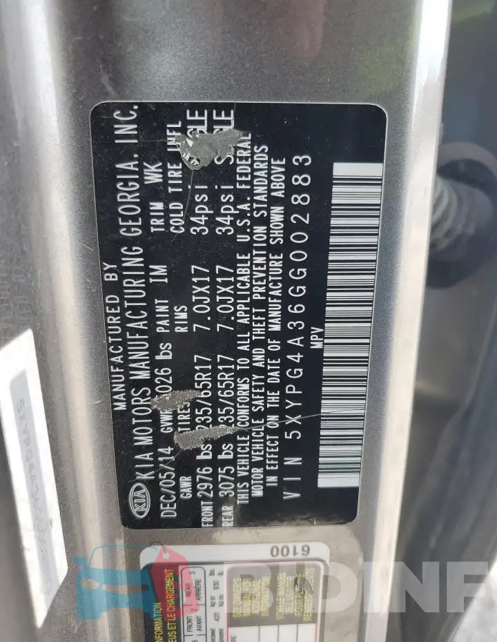5XYPG4A36GG002883 Photo# 13