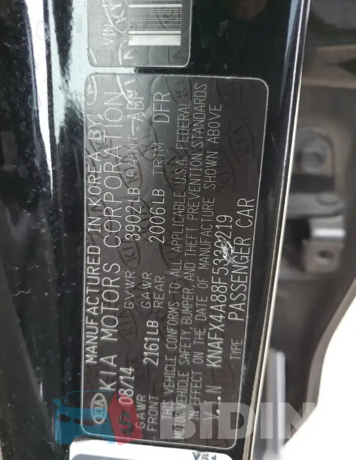 KNAFX4A88F5330219 Photo# 12