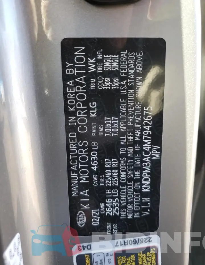 KNDPM3AC4M7942675 Photo# 13