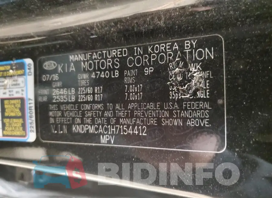 KNDPMCAC1H7154412 Photo# 12