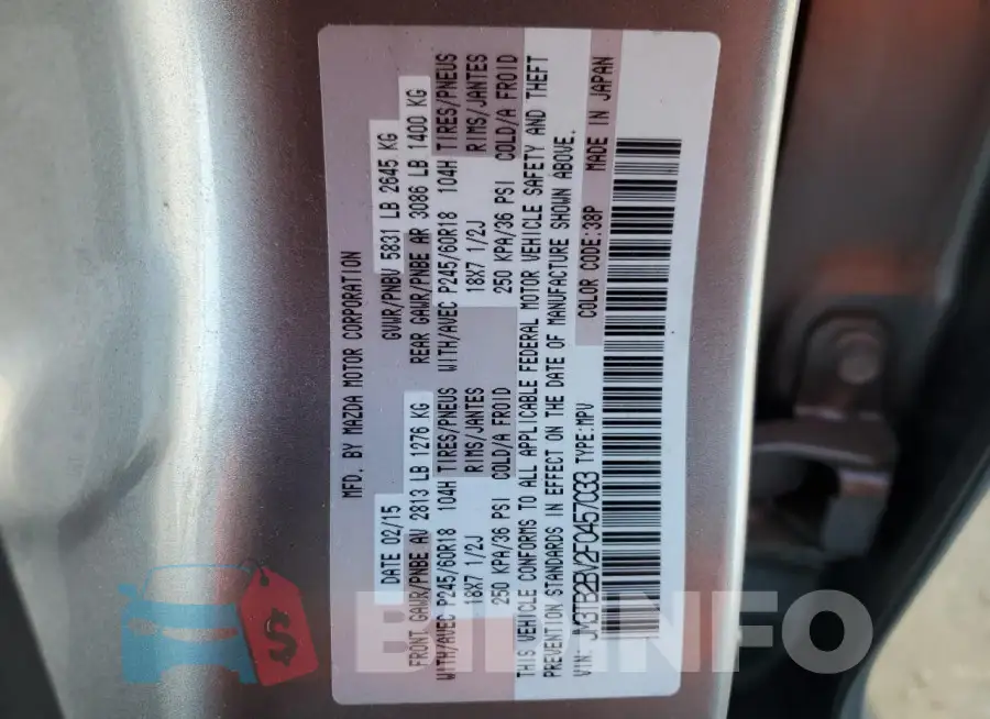 JM3TB2BV2F0457033 Photo# 12