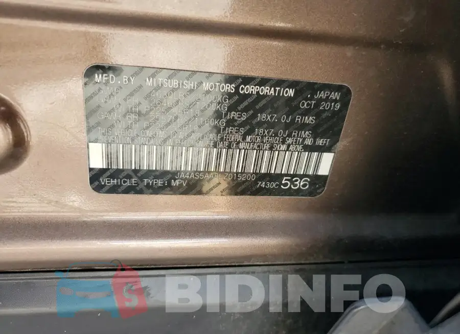JA4AS5AA8LZ015200 Photo# 12