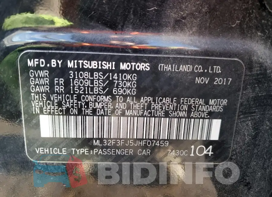 ML32F3FJ5JHF07459 Photo# 12