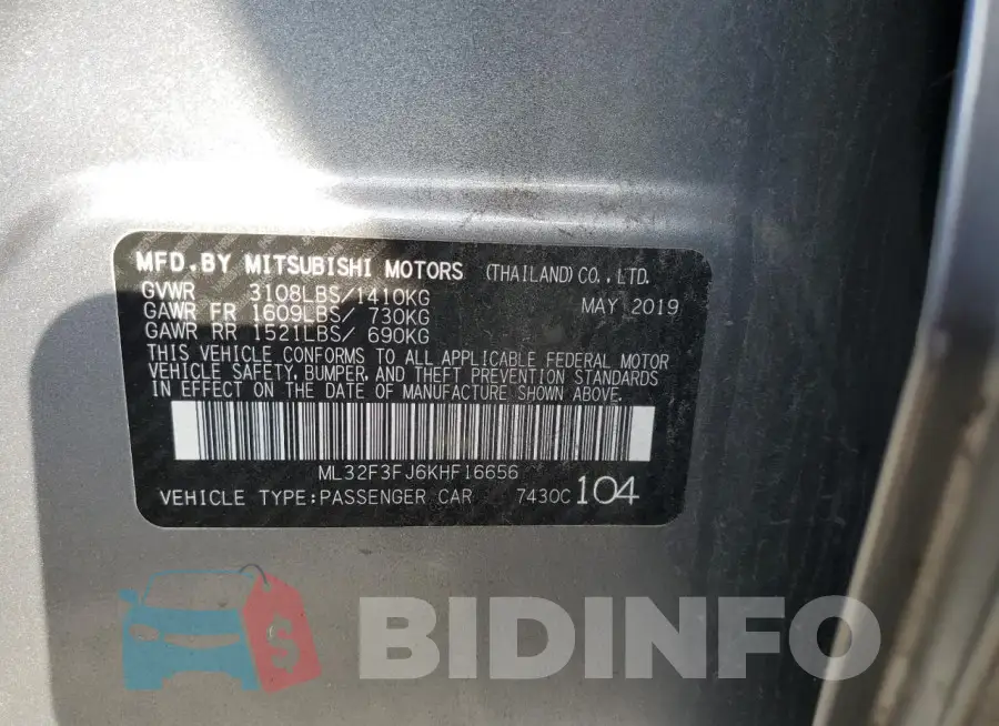 ML32F3FJ6KHF16656 Photo# 13