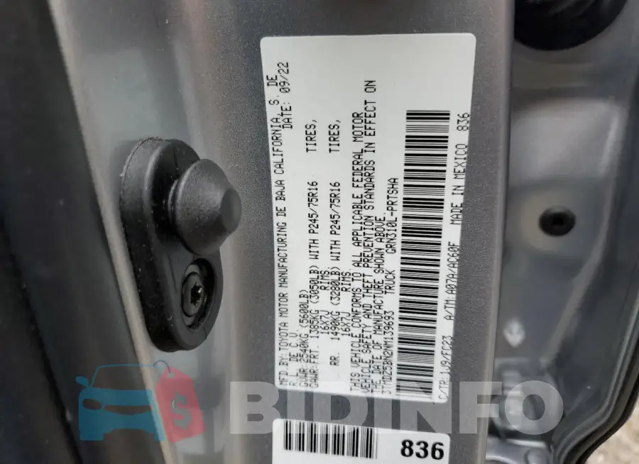 3TMDZ5BN2NM139693 Photo# 12