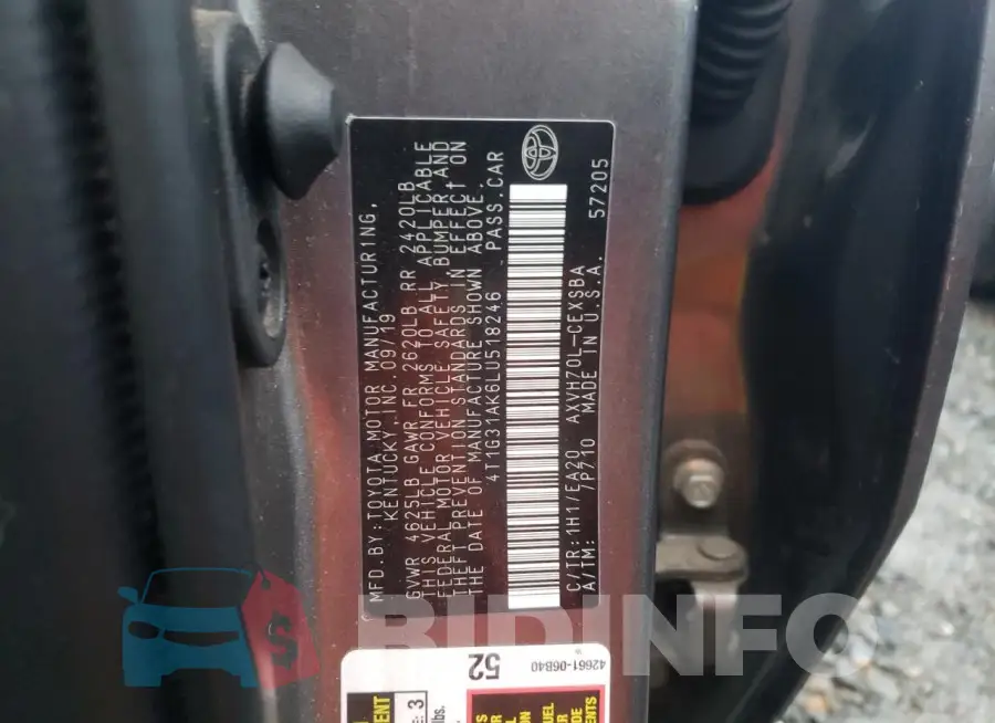 4T1G31AK6LU518246 Photo# 12