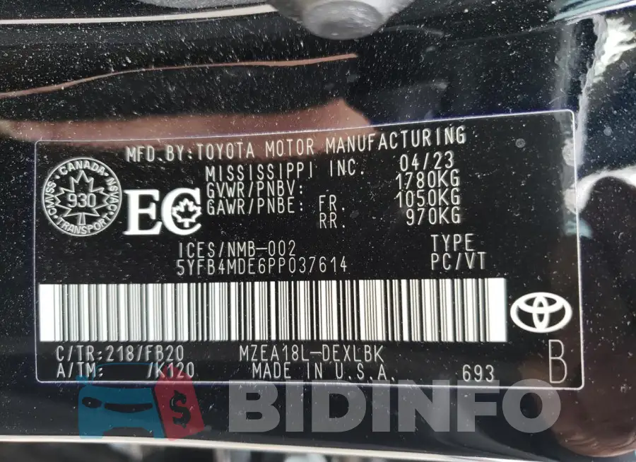 5YFB4MDE6PP037614 Photo# 12