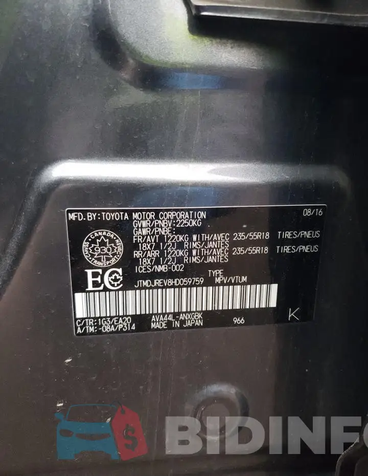 JTMDJREV8HD059759 Photo# 14