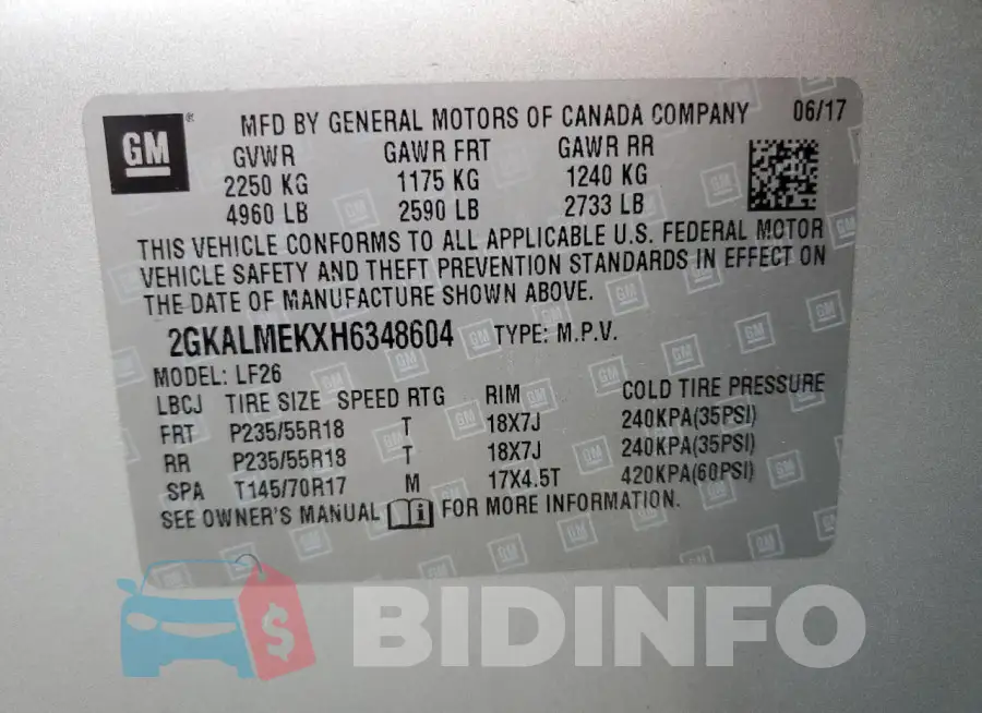 2GKALMEKXH6348604 Photo# 13