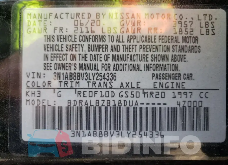 3N1AB8BV3LY254336 Photo# 13