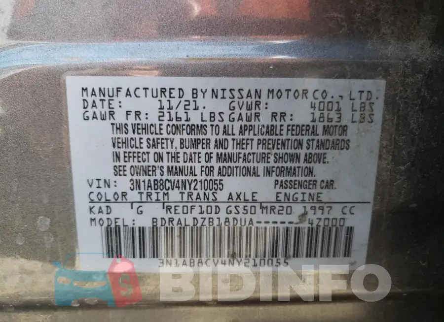3N1AB8CV4NY210055 Photo# 12