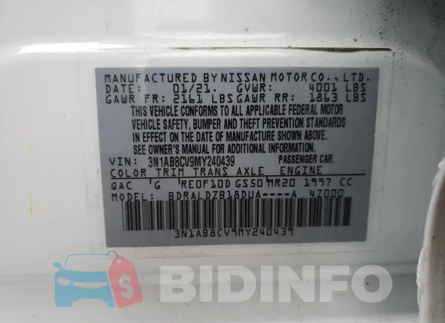 3N1AB8CV9MY240439 Photo# 12