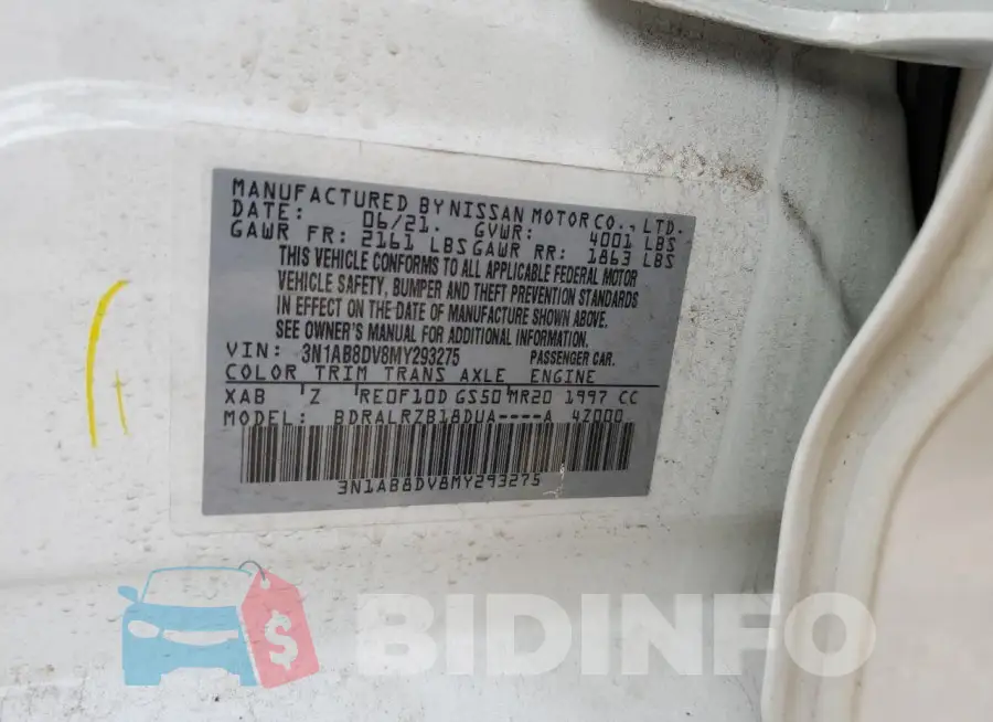 3N1AB8DV8MY293275 Photo# 12