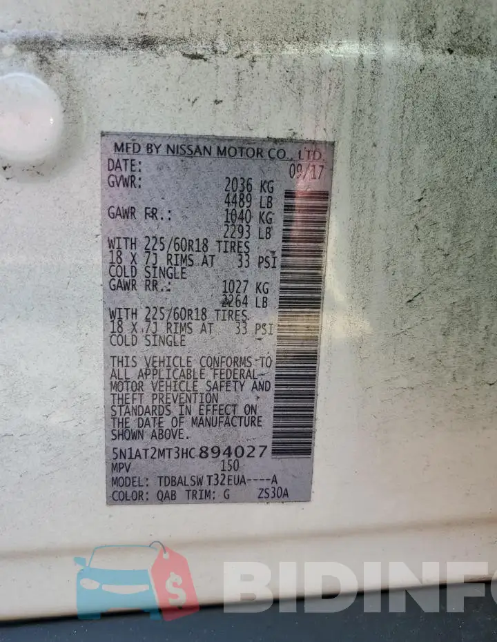 5N1AT2MT3HC894027 Photo# 12