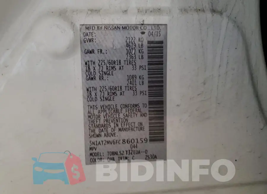 5N1AT2MV6FC860159 Photo# 13