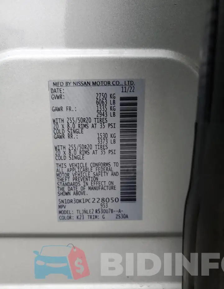 5N1DR3DK1PC228050 Photo# 14